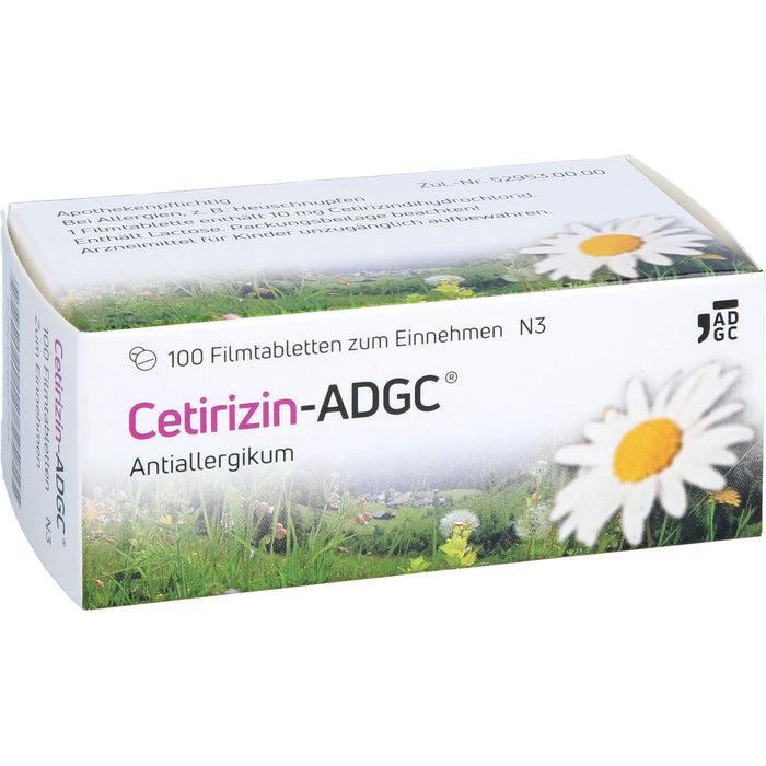 Cetirizin-ADGC Filmtabletten bei Allergien, 100 pcs. Tablets