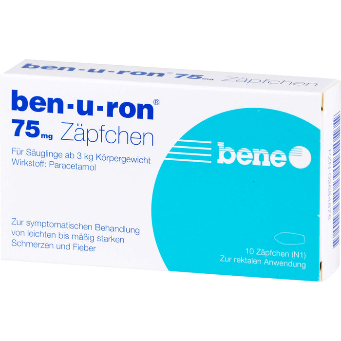 ben-u-ron 75 mg Zäpfchen, 10 pc Suppositoires