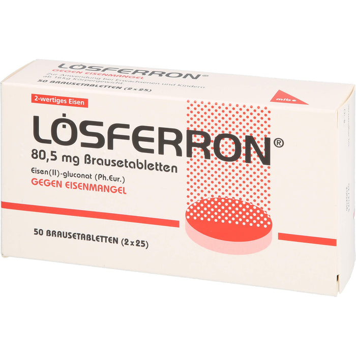 LOSFERRON Brausetabletten gegen Eisenmangel, 50 St. Brausetabletten