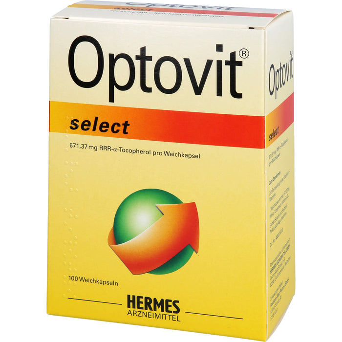 Optovit select 1000 I.E. Kapseln bei Gelenkbeschwerden zur Behandlung eines Vitamin-E Mangels, 100 pc Capsules