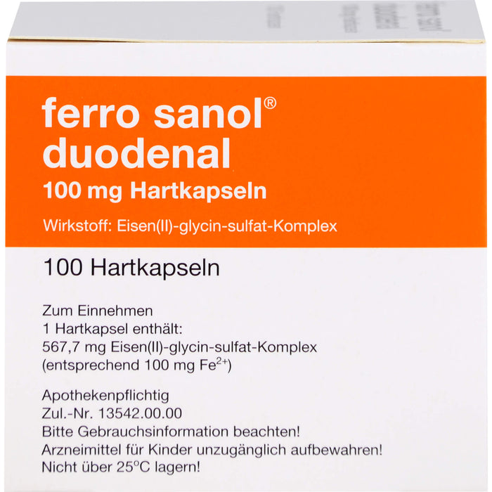 ferro sanol duodenal Hartkapseln gegen Eisenmangel, 100 pcs. Capsules