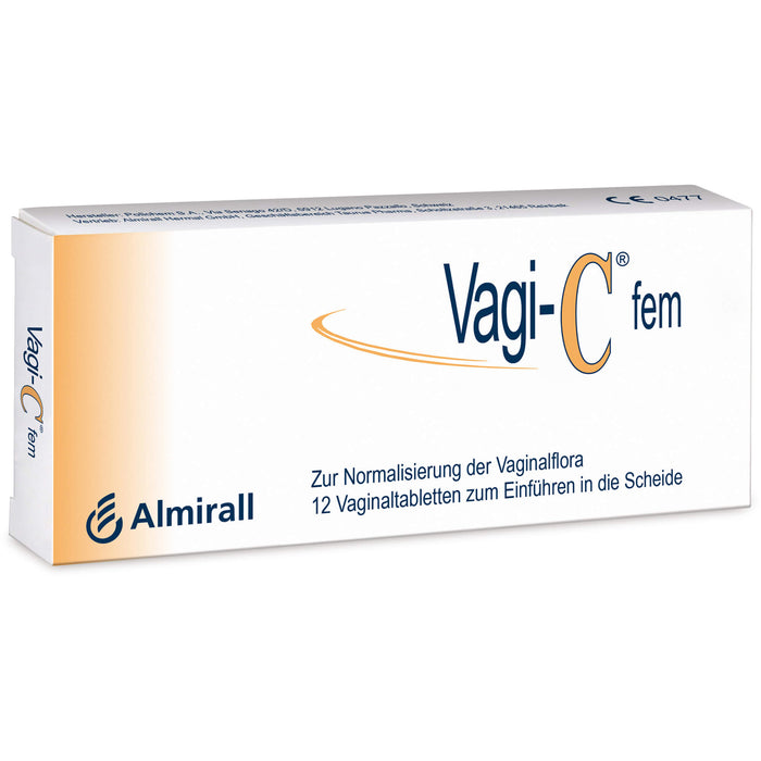 Vagi-C fem Vaginaltabletten zur Normalisierung der Scheidenflora, 12 pcs. Tablets