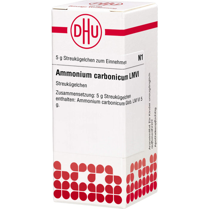 Ammonium carbonicum LM VI DHU Globuli, 5 g Globuli