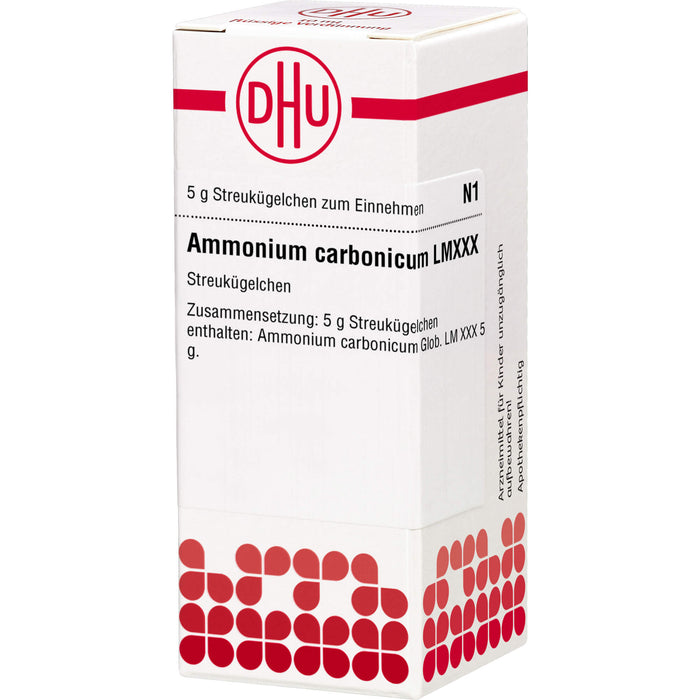 Ammonium carbonicum LM XXX DHU Globuli, 5 g Globuli