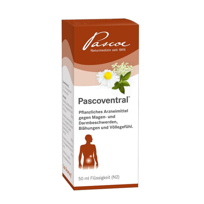 Pascoventral flüssig gegen Magen- und Darmbeschwerden, Blähungen und  Völlegefühl, 50 ml Solution