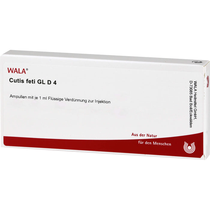 WALA Cutis (feti) Gl D4 flüssige Verdünnung, 10 St. Ampullen