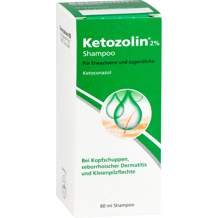 Ketozolin 2% Shampoo bei seborrhoischer Dermatitis, 60 ml Shampoing