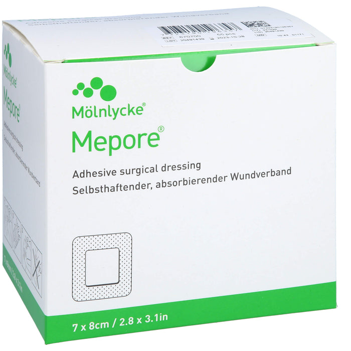 Mepore selbsthaftender, absorbierender Wundverband  7 x 8 cm, 55 pcs. Patch