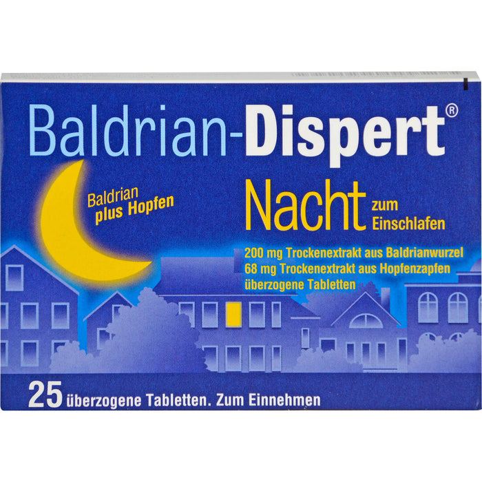 Baldrian-Dispert Nacht überzogene Tabletten, 25 pc Tablettes