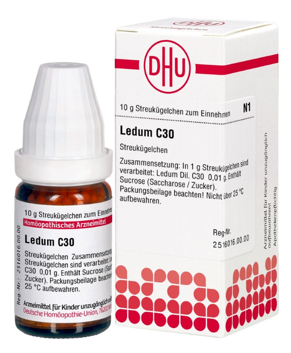 DHU Ledum C30 Streukügelchen, 10 g Globuli