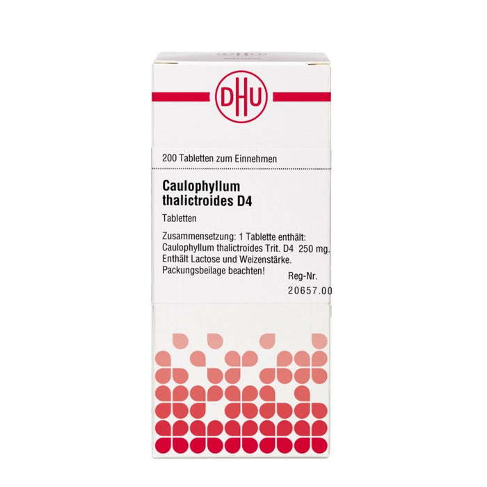 DHU Caulophyllum thalictroides D4 Tabletten, 200 pc Tablettes