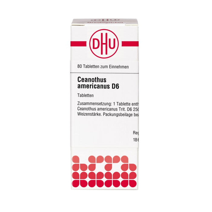 Ceanothus americanus D6 DHU Tabletten, 80 St. Tabletten