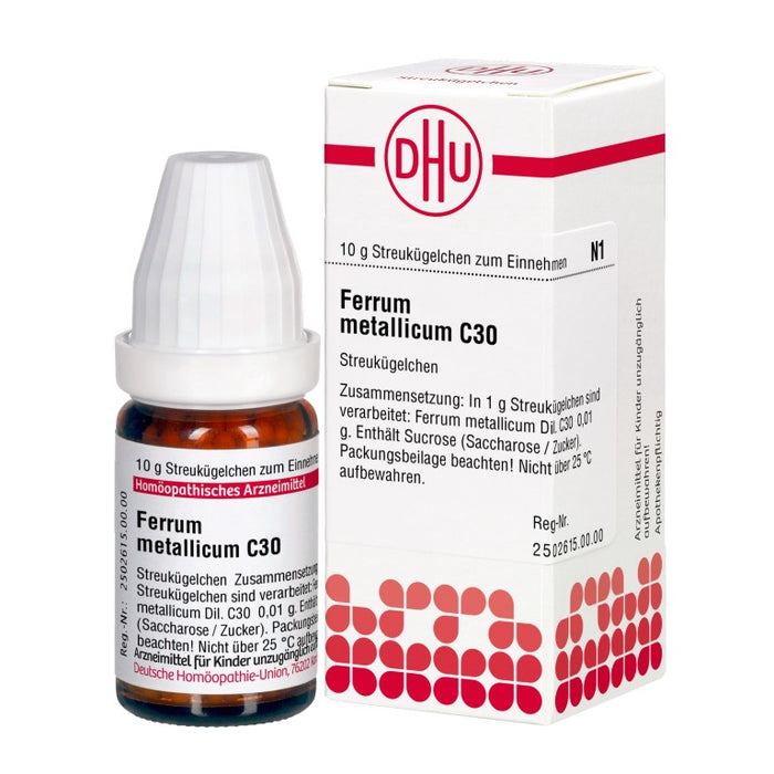 DHU Ferrum metallicum C30 Streukügelchen, 10 g Globules