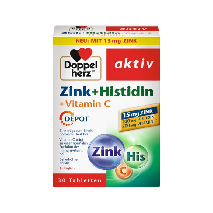 Doppelherz Zink + Histidin Depot, 30 St TAB