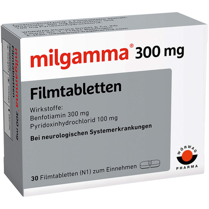 milgamma 300 mg Filmtabletten bei neurologischen Systemerkrankungen, 30 pc Tablettes