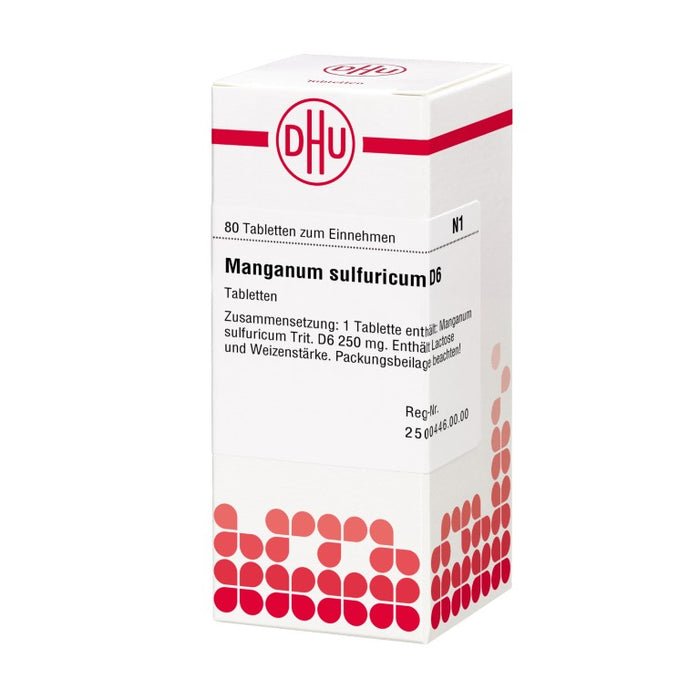 DHU Manganum sulfuricum D6 Tabletten, 80 St. Tabletten