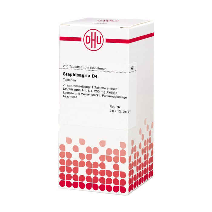 DHU Staphisagria D4 Tabletten, 200 pc Tablettes