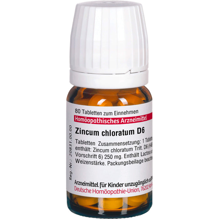 DHU Zincum chloratum D6 Tabletten, 80 St. Tabletten