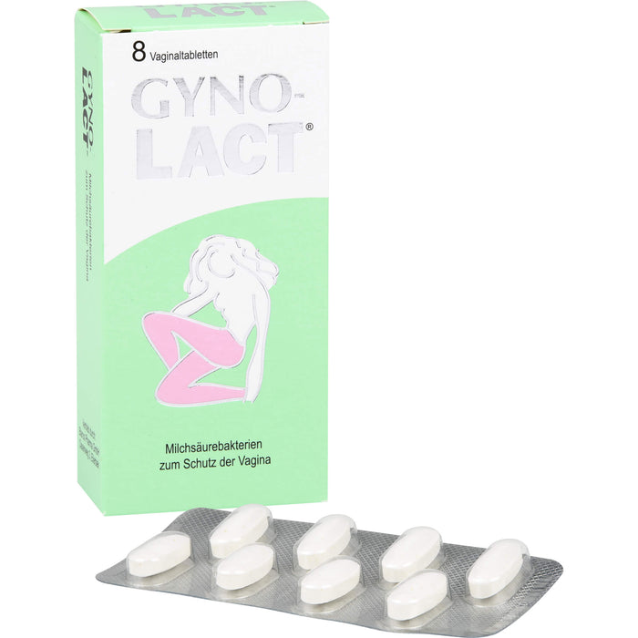 Gynolact Vaginaltabletten zur Regenerierung und Stärkung der natürlichen Milchsäurebakterienflora der Scheide, 8 pcs. Tablets