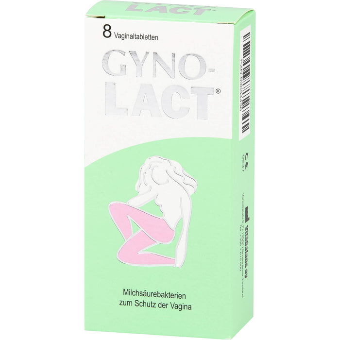 Gynolact Vaginaltabletten zur Regenerierung und Stärkung der natürlichen Milchsäurebakterienflora der Scheide, 8 pc Tablettes