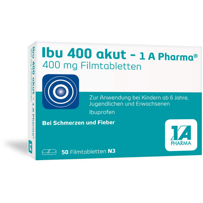 Ibu 400 akut - 1 A Pharma Filmtabletten, 50 pcs. Tablets