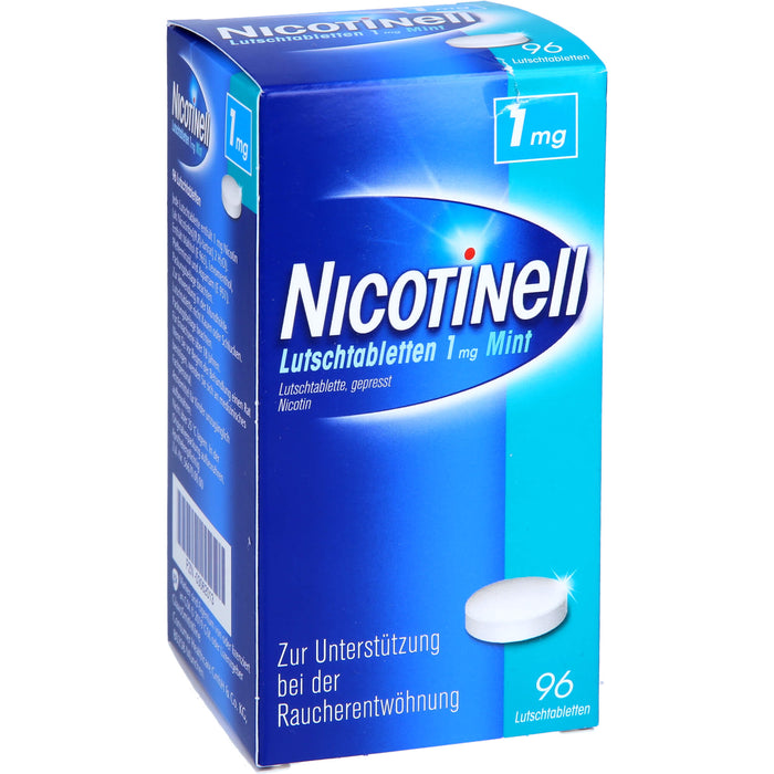 NICOTINell Lutschtabletten 1 mg Mint zur Raucherentwöhnung, 96 pc Tablettes