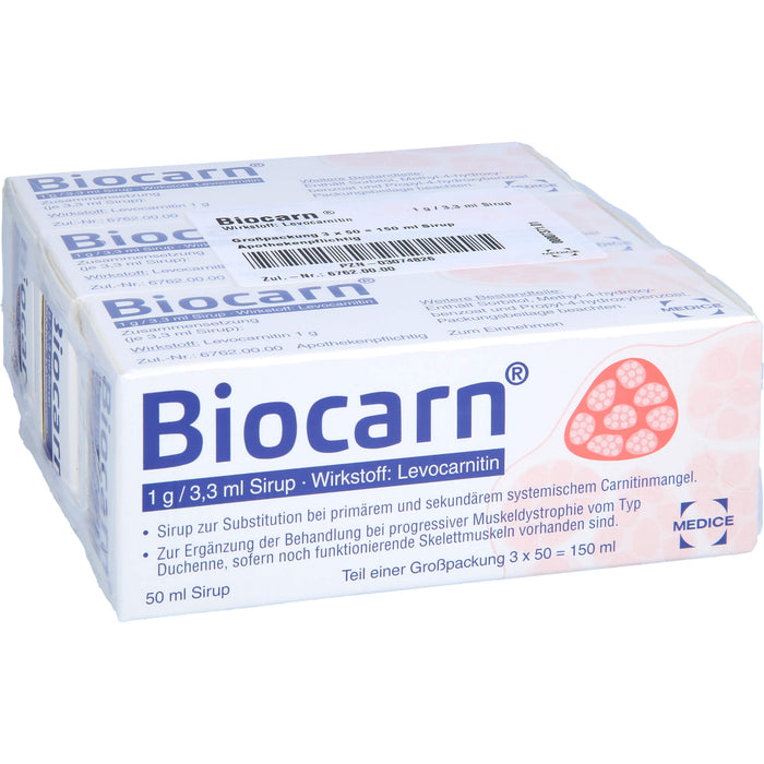 Biocarn 1 g/3,3 ml Sirup, 150 ml Lösung