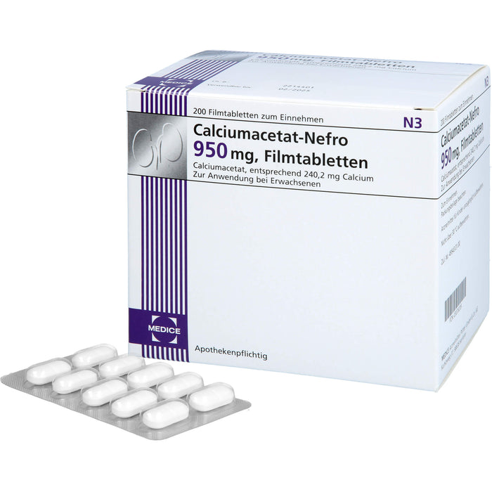 Calciumacetat-Nefro 950 mg, Filmtabletten, 200 St FTA