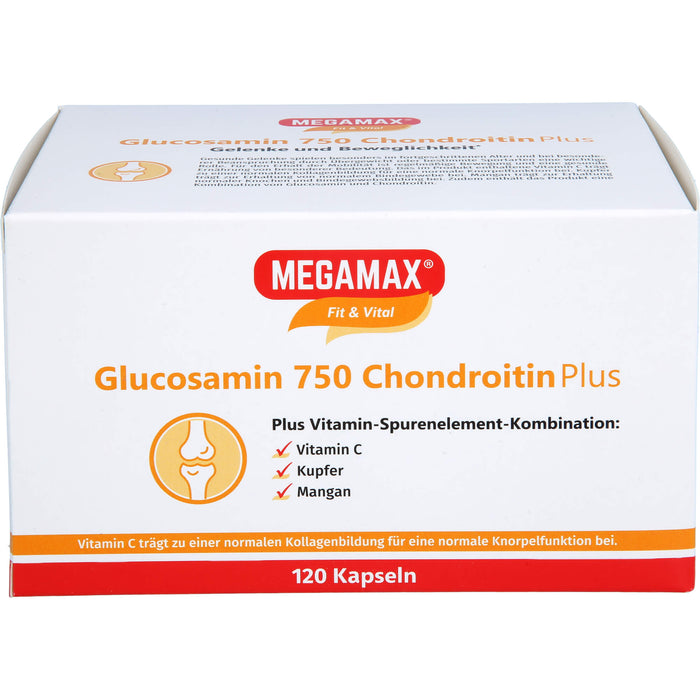 MEGAMAX Fit & Vital Glucosamin 750 Chondroitin plus Kapseln, 120 pc Capsules