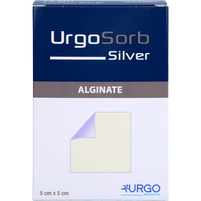 Urgosorb Silver, Calcium-Alginat-Wundauflage mit Silberkomplex, 10 St KOM