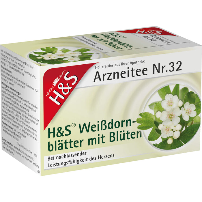 H&S Weißdornblätter mit Blüten Arzneitee, 20 pcs. Filter bag