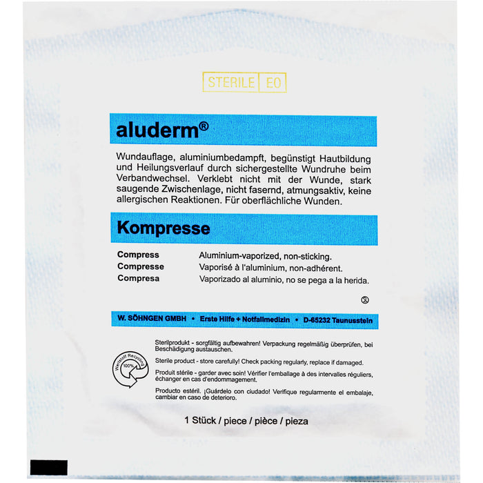 aluderm Kompresse 10 x 15 cm steril, 1 pcs. Compresses