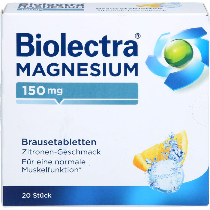 Biolectra Magnesium 150 mg Brausetabletten Zitronengeschmack, 20 St. Tabletten