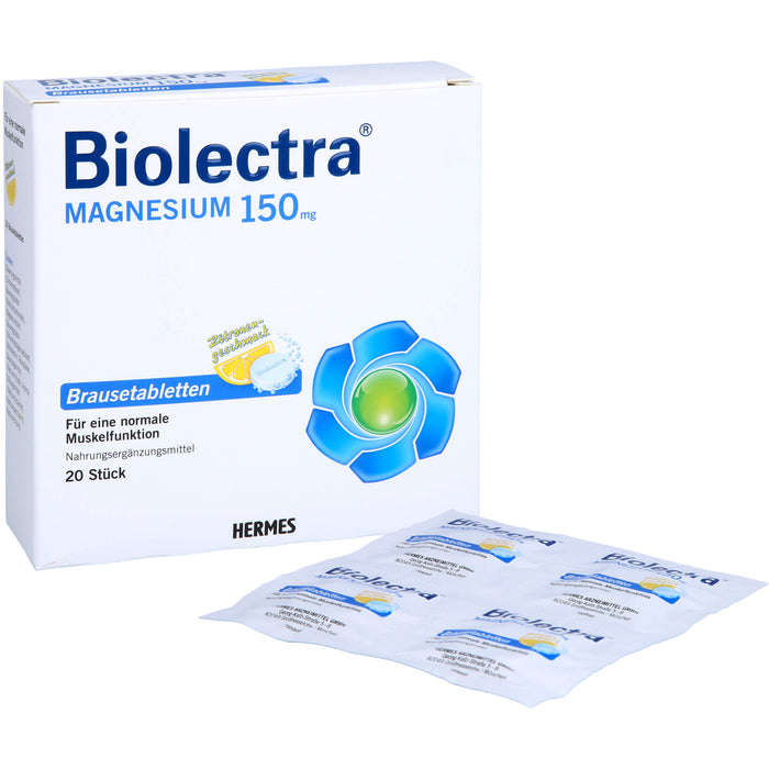 Biolectra Magnesium 150 mg Brausetabletten Zitronengeschmack, 20 St. Tabletten