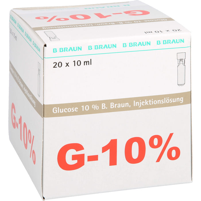 Glucose 10 % B. Braun Injektionslösung, Mini Plasco connect, 20X10 ml ILO