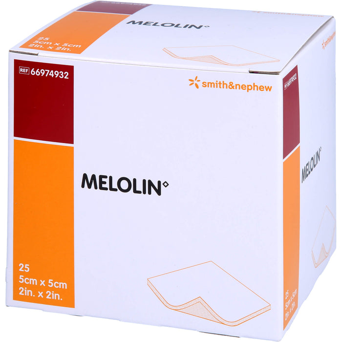 MELOLIN 5X5 WUNDAUFLAGE STERIL, 25 pcs. Compresses