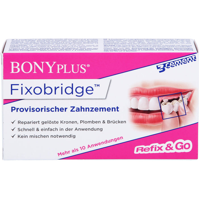 BONYPLUS Fixobridge provisorischer Zahnzement, 7 g Cream