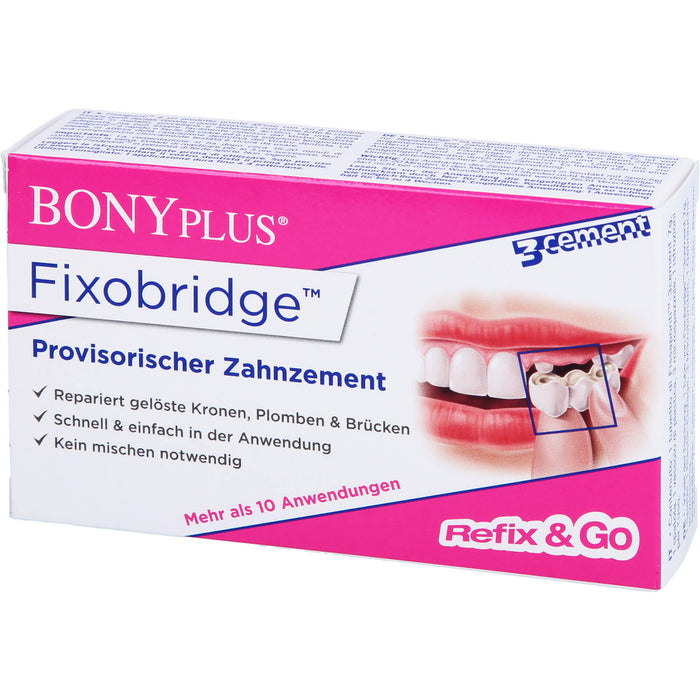 BONYPLUS Fixobridge provisorischer Zahnzement, 7 g Crème