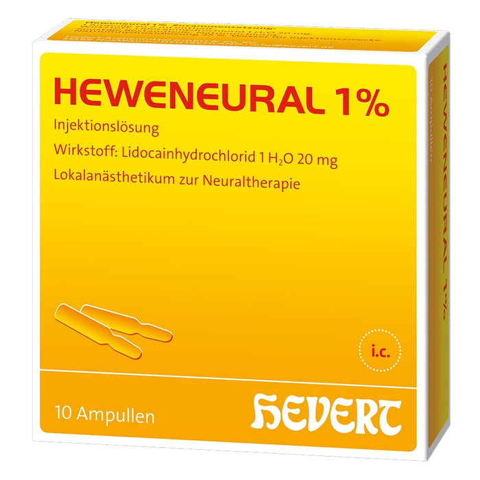 Heweneural 1 % Ampullen Lokalanästhetikum zur Neuraltherapie, 10 pcs. Ampoules