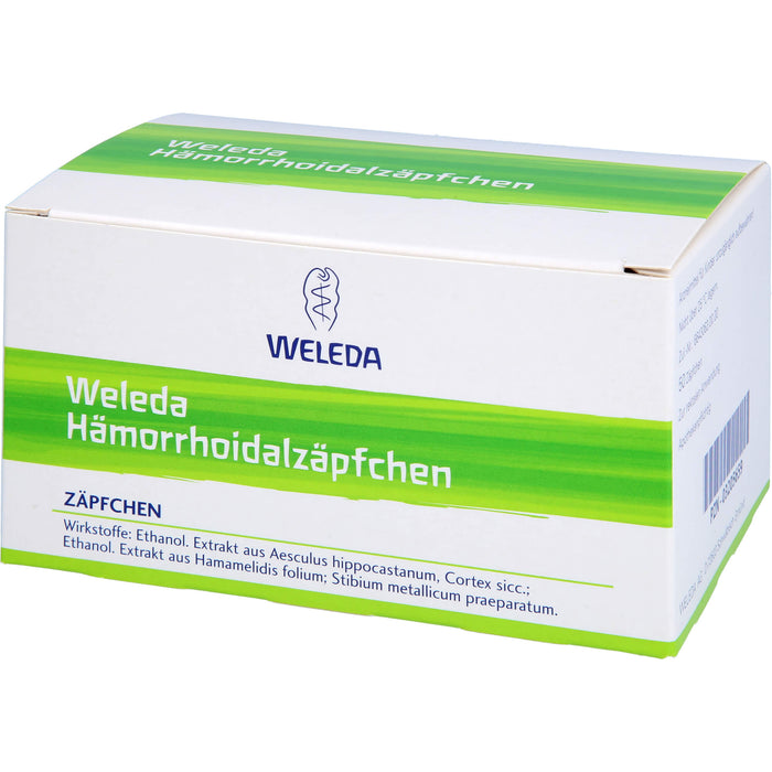 Weleda Hämorrhoidalzäpfchen bei Hämorrhoiden, Hauteinrisse, Juckreiz am After und Afterentzündung, 50 pcs. Suppositories