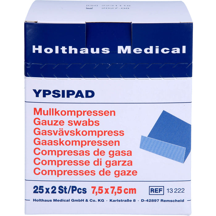 Mullkompressen 8-fach steril YPSIPAD 7,5x7,5cm, 25X2 St KOM