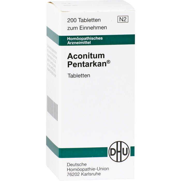 DHU Aconitum Pentarkan Tabletten bei akuten, fieberhaften Infekten der Atemwege, 200 pcs. Tablets