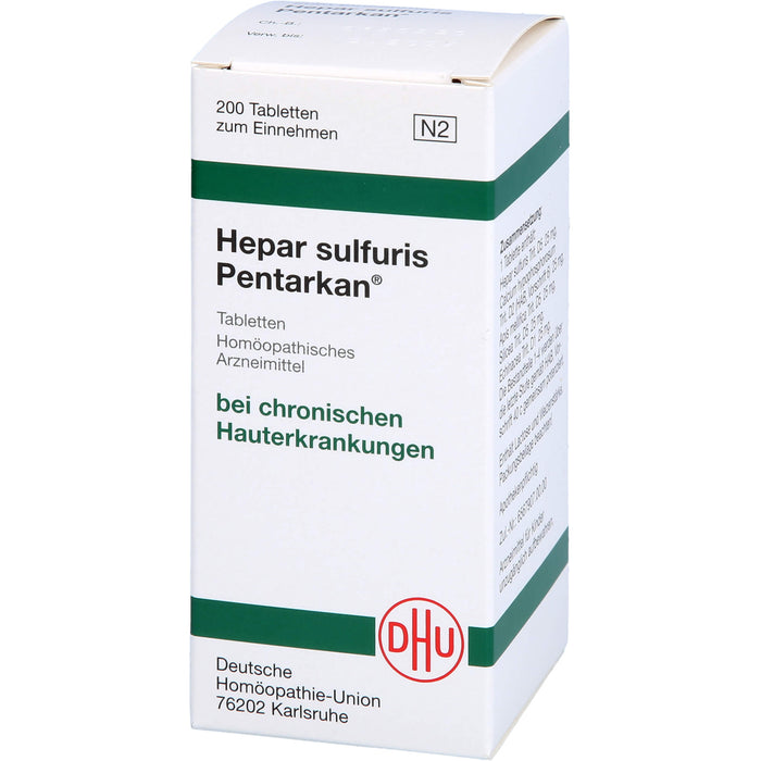 DHU Hepar sulfuris Pentarkan Tabletten bei chronischen Hauterkrankungen, 200 pc Tablettes