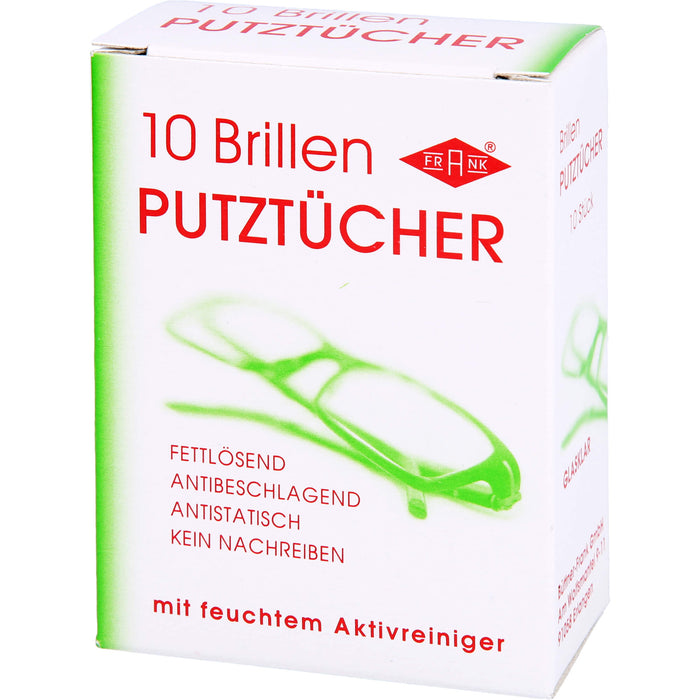 FRANK Brillen-Putztücher, 10 pc Tissus