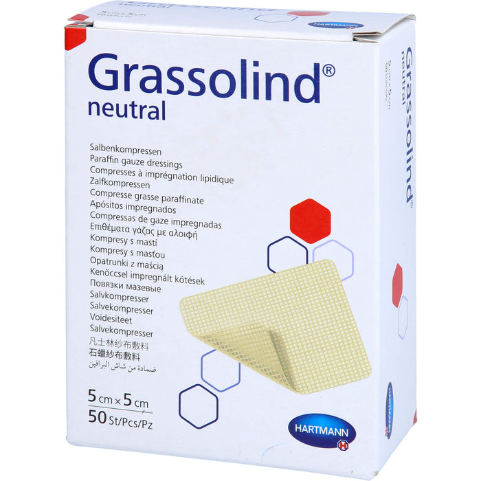 GRASSOLIND Salbenkompressen steril 5X5CM, 50 St KOM