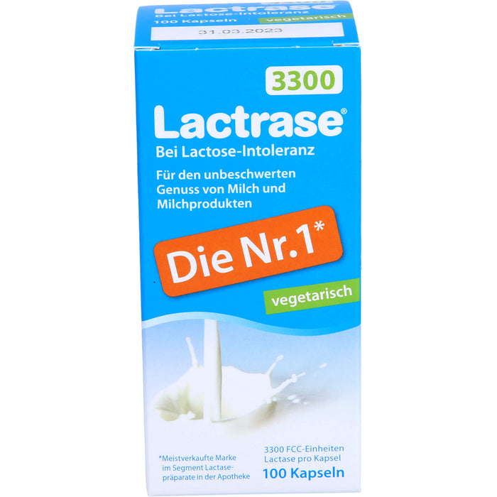 Lactrase 3300 vegetarisch bei Lactose-Intoleranz Kapseln, 100 pcs. Capsules