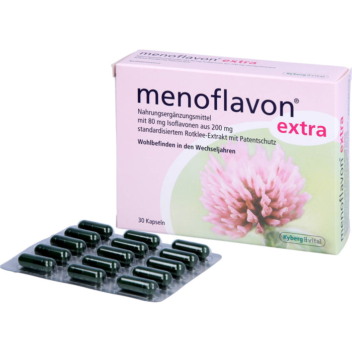 Menoflavon extra Kapseln für Wohlbefinden in den Wechseljahren, 30 pcs. Capsules