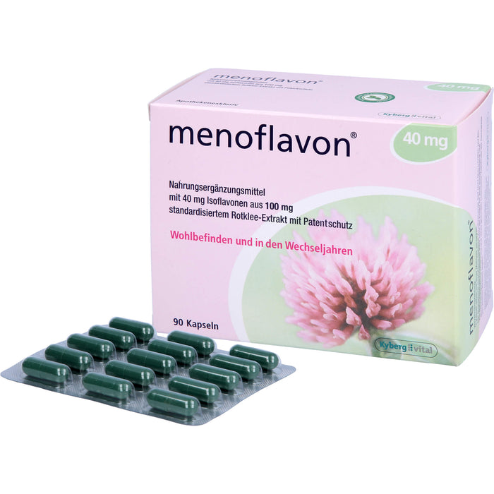 Menoflavon 40 mg Kapseln für Wohlbefinden und in den Wechseljahren, 90 pc Capsules