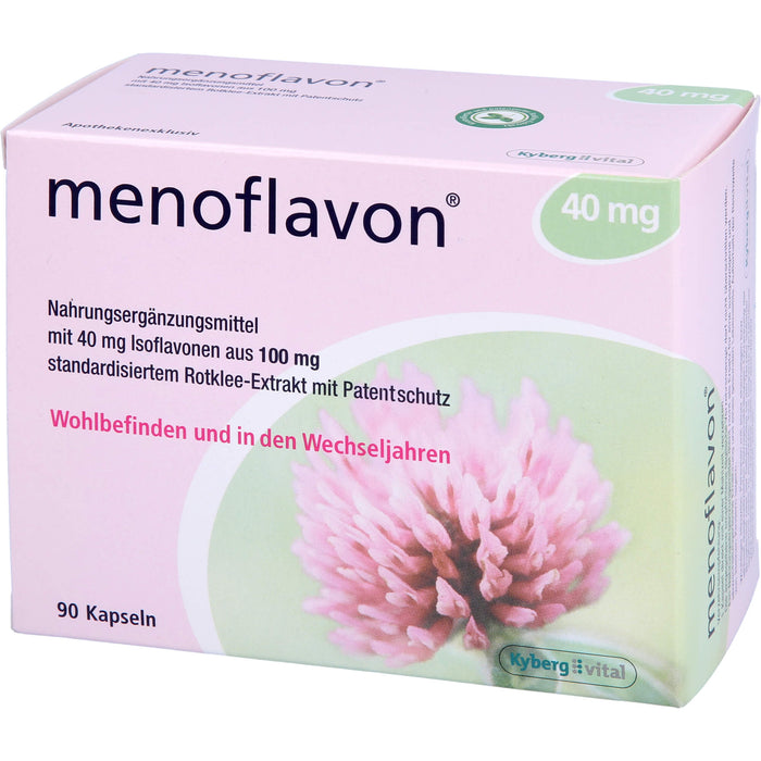 Menoflavon 40 mg Kapseln für Wohlbefinden und in den Wechseljahren, 90 pc Capsules