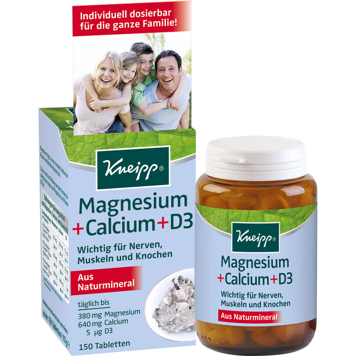 Kneipp Magnesium + Calcium + D3 Tabletten, 150 pc Tablettes